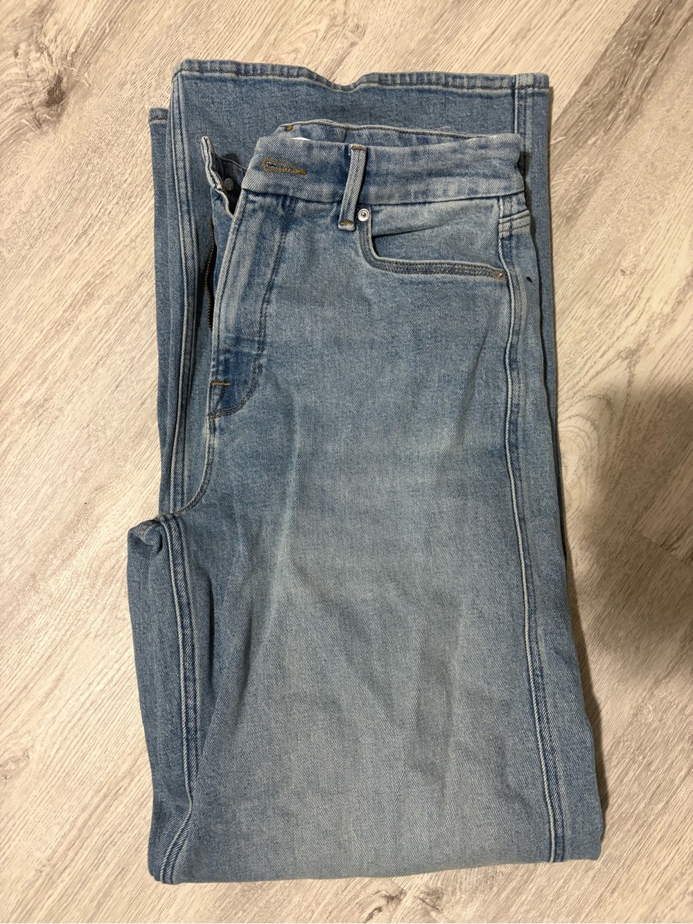 Good American  Light Blue Wide leg Denim Jeans